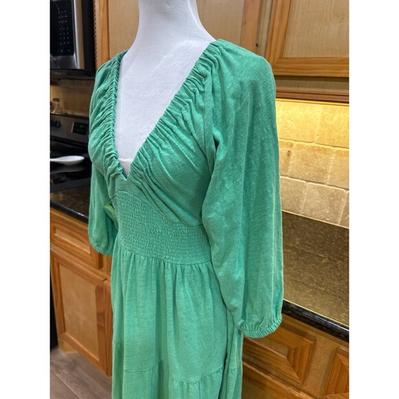 Marine Layer Florence Vintage Slub MIDI Dress Green Spruce Size S NWT - Picture 5 of 7